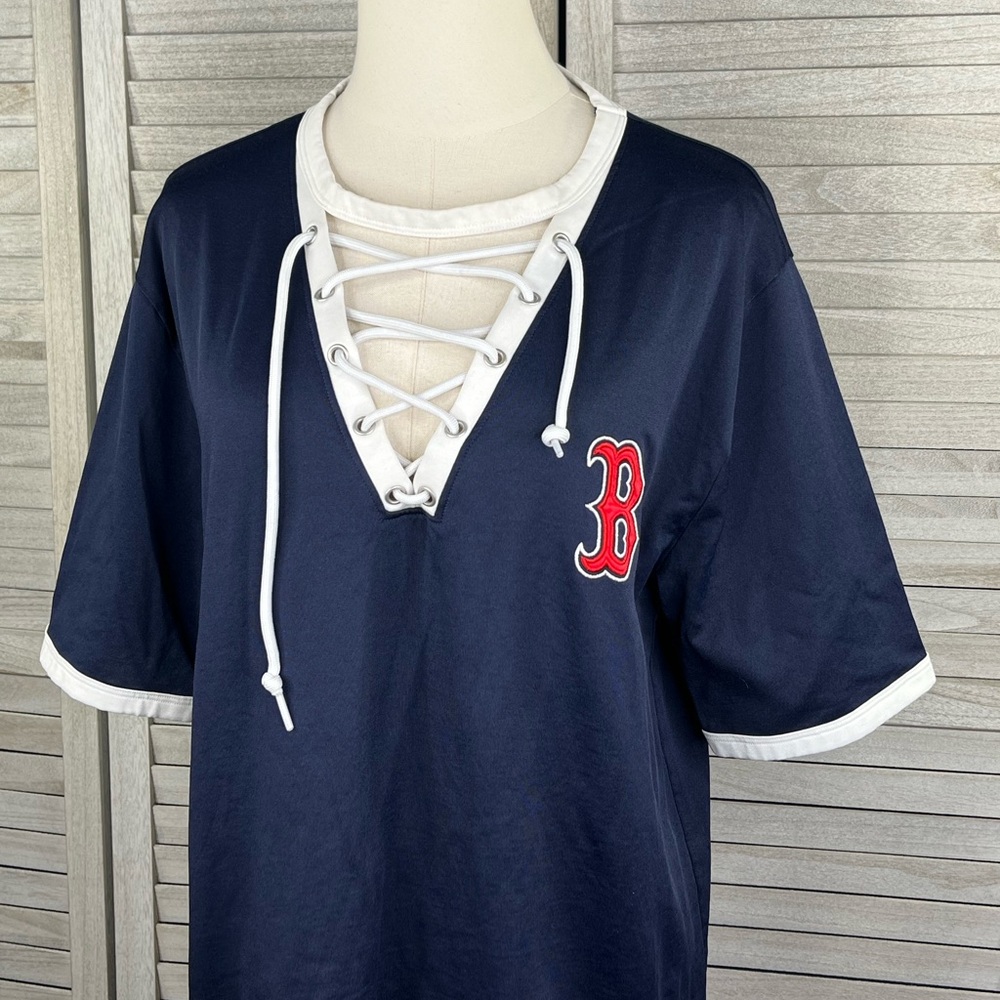 PINK/VICTORIA'S SECRET MLB Collection Boston Red Sox Lace Up Jersey-XS
